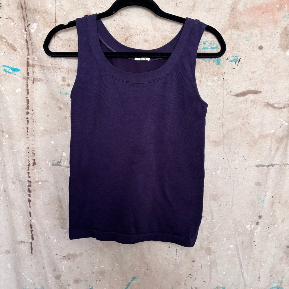 Wolford Dark Purple Stretch Tank Top